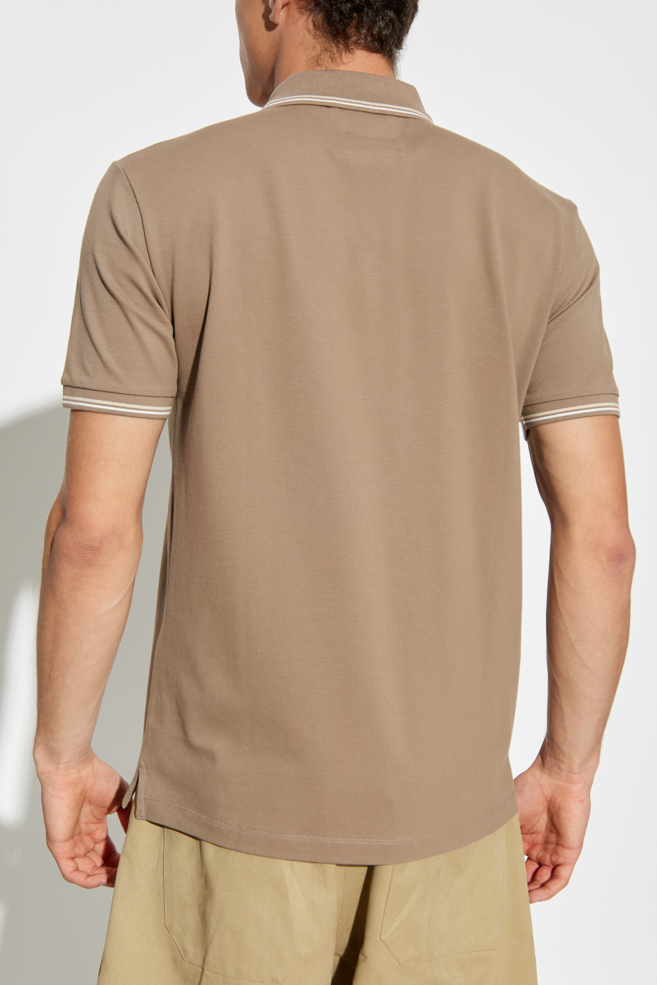 Tシャツ・カットソー ^ ^ Men's Beige Logo Open Collar Polo Short Sleev Lacoste Men's L.12.12 Polo Shirt Lion Classic Fit Short